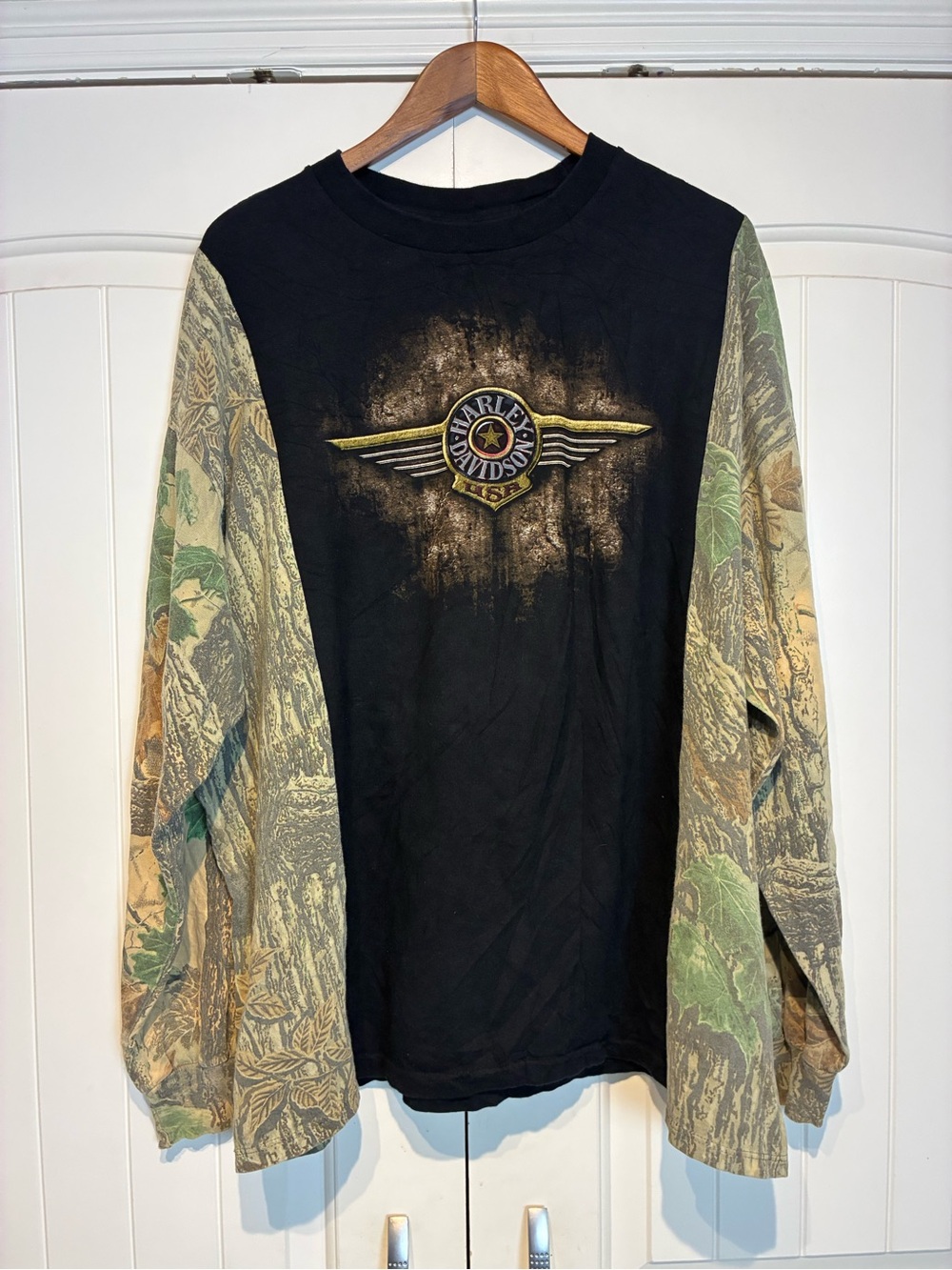 Reworked Harley-Davidson long Sleeve Shirt Size 3XL